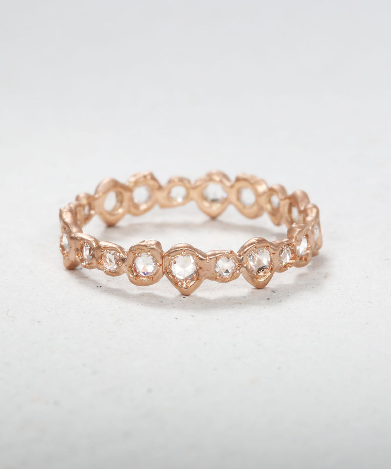 Rose Cut Diamond Eternity Band