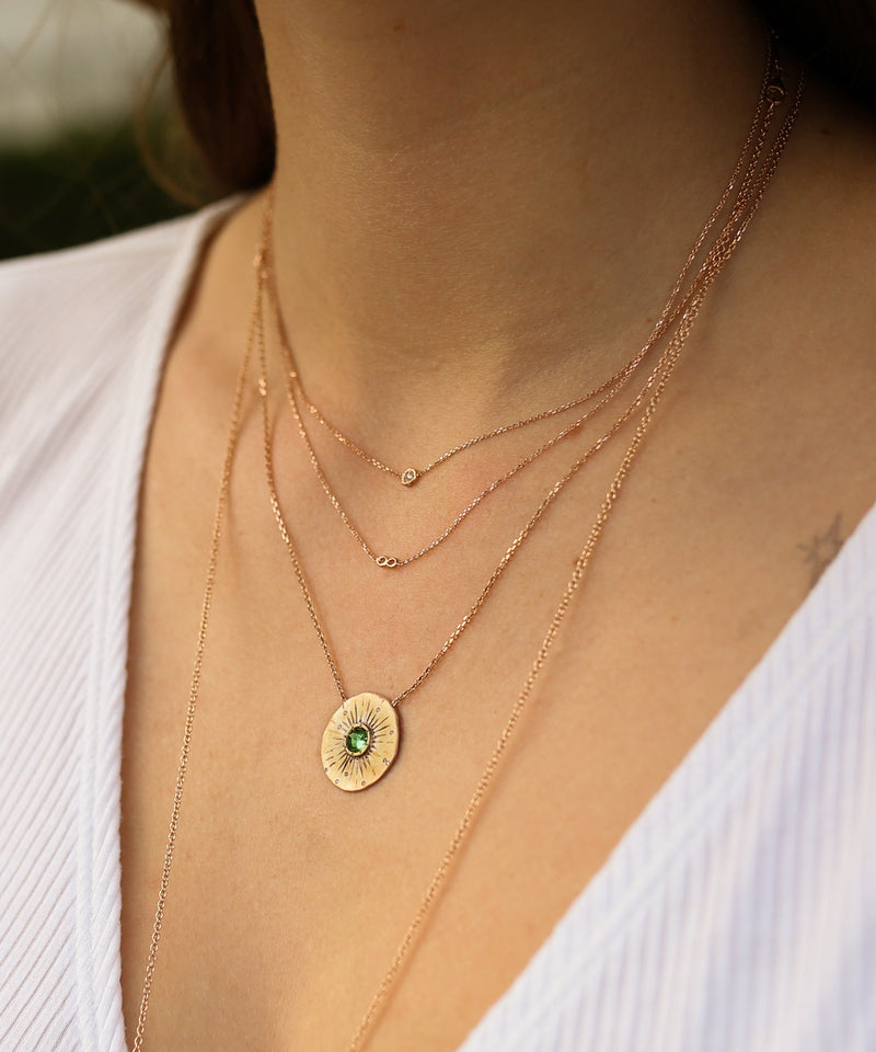 Etched Sea Disc Necklace