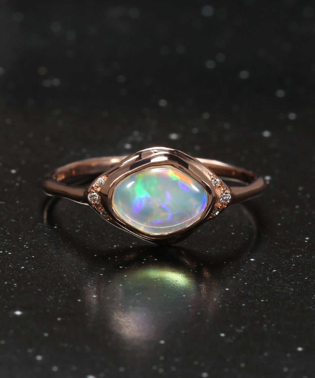 Seeing Eye Fluorescent Flash Opal Ring