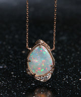 Shine Shadow Glittering Pinfire Flash Opal Necklace
