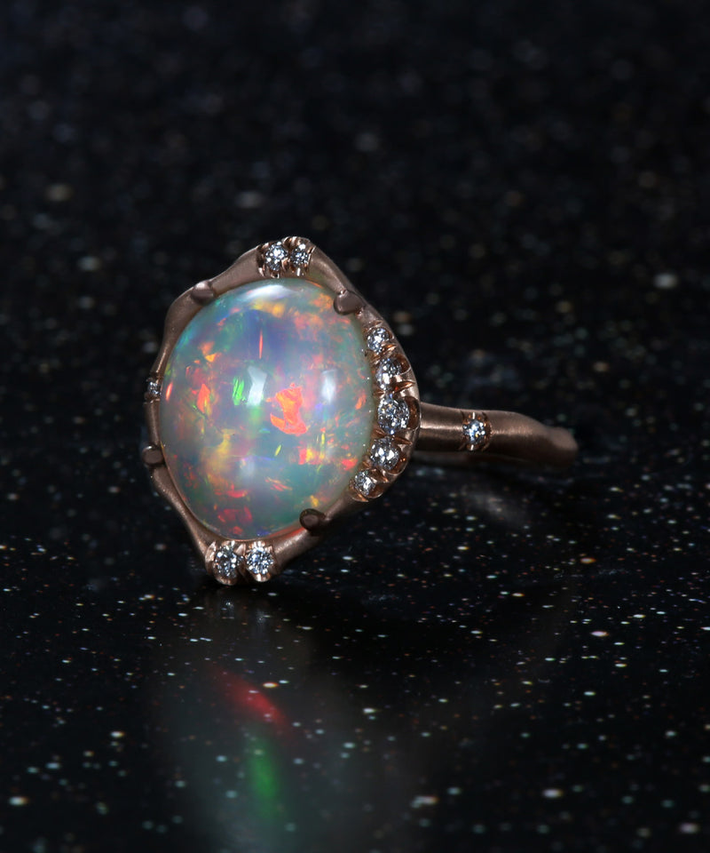 Stardust Ethiopian Opal Ring