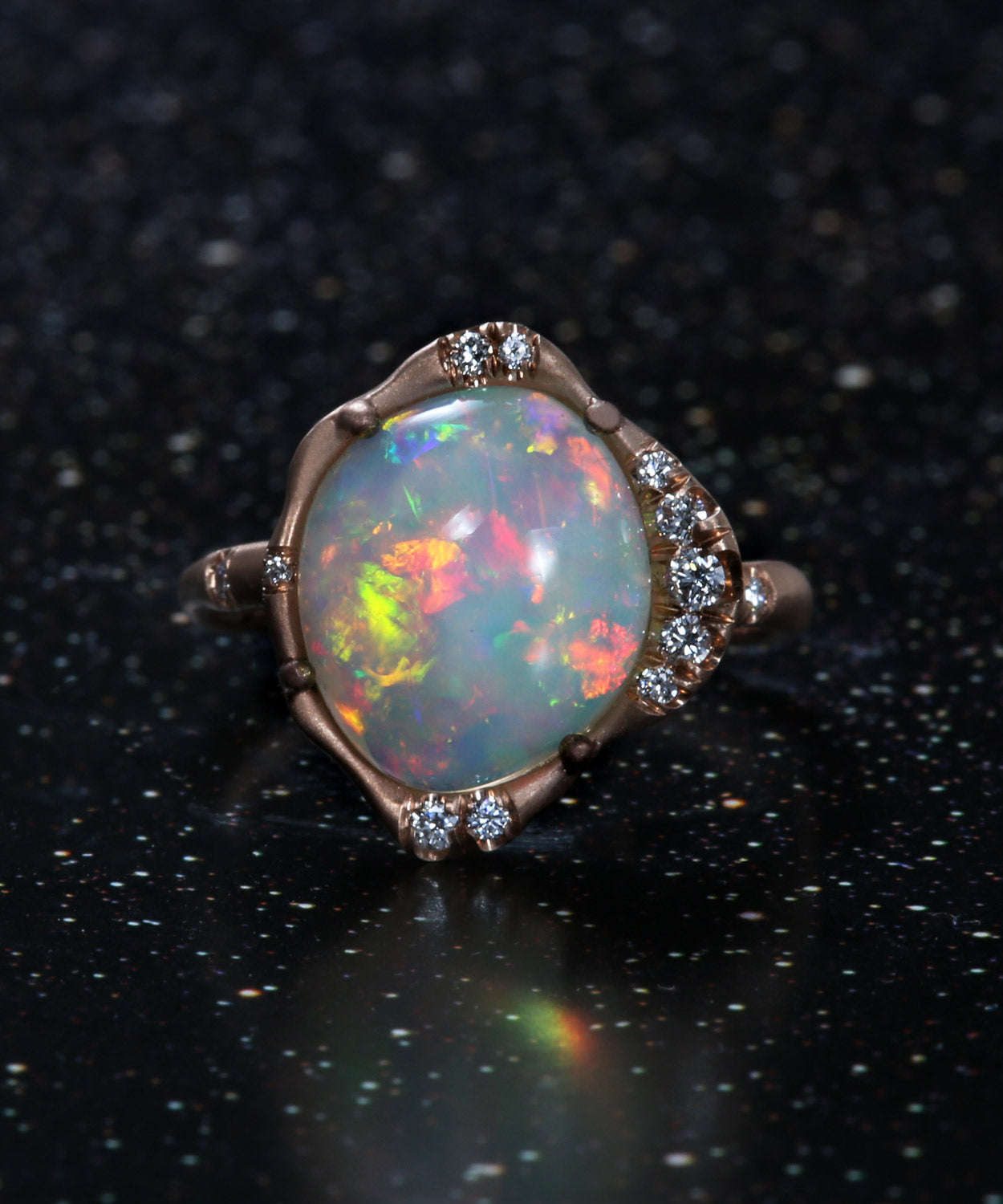 Stardust Ethiopian Opal Ring