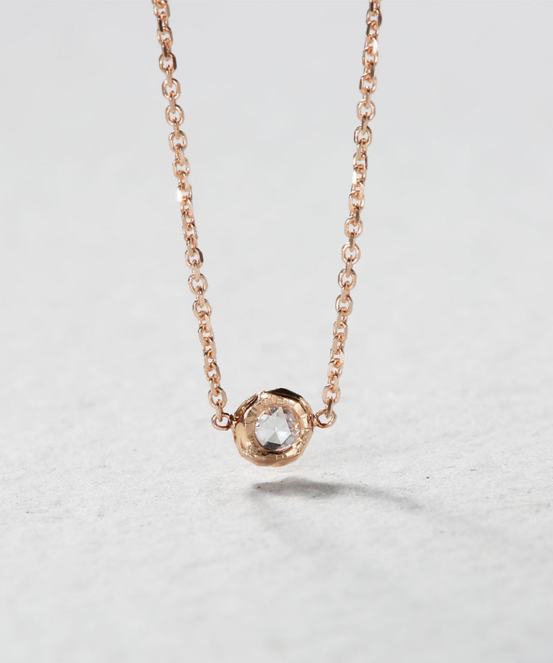 Tiny Rose Cut Diamond Necklace