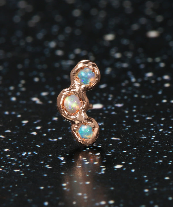 Tiny Opal Triple Constellation Stud